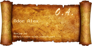 Odor Alex névjegykártya